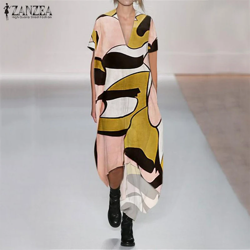 ZANZEA Long Maxi Dress Women Sexy Deep V Neck Print Vestidos Elegant Ladies Office Work Sarafans Sundress Beach Long Robe Femme
ZANZEA Long Maxi Dress Women Sexy Deep V Neck Print Vestidos Elegant Ladies Office Work Sarafans Sundress Beach Long Robe Femme