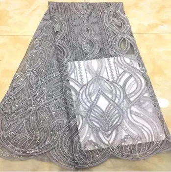 Nigerian Lace Fabrics For Wedding 2018 African French Lace Fabric High Quality Sequins Lace with beads Burgundy Lace grey
Nigerian Lace Fabrics For Wedding 2018 African French Lace Fabric High Quality Sequins Lace with beads Burgundy Lace grey