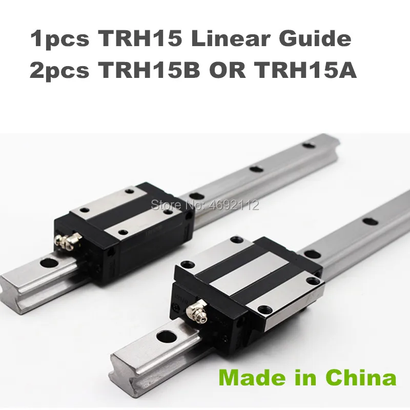 

High quality 15mm Precision Linear Guide Rail 1pcs TRH15 L=1100mm to 1500mm + 2pcs TRH15B or TRH15A Square linear block for CNC