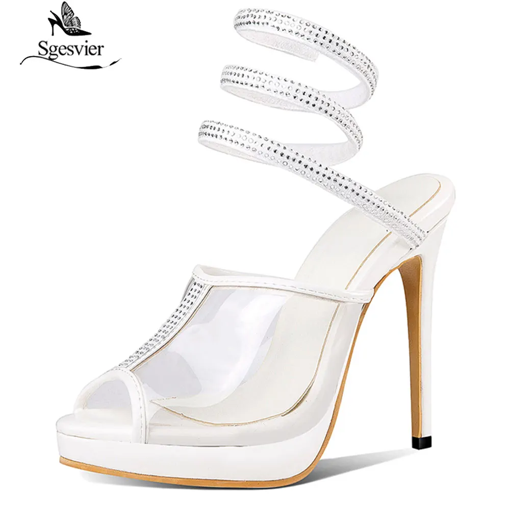 Sgesvier 2019 women sandals high heels platform shoes pvc Transparent summer shoes crystal party prom woman large size 54 G230
Sgesvier 2019 women sandals high heels platform shoes pvc Transparent summer shoes crystal party prom woman large size 54 G230