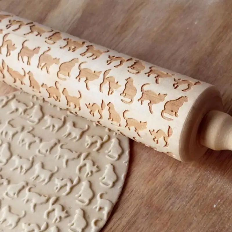 35cm Wood Christmas Embossing Rolling Pin Baking Cookies Biscuit Fondant Cake Dough Engraved Roller Stick Baking Pastry Tool
35cm Wood Christmas Embossing Rolling Pin Baking Cookies Biscuit Fondant Cake Dough Engraved Roller Stick Baking Pastry Tool