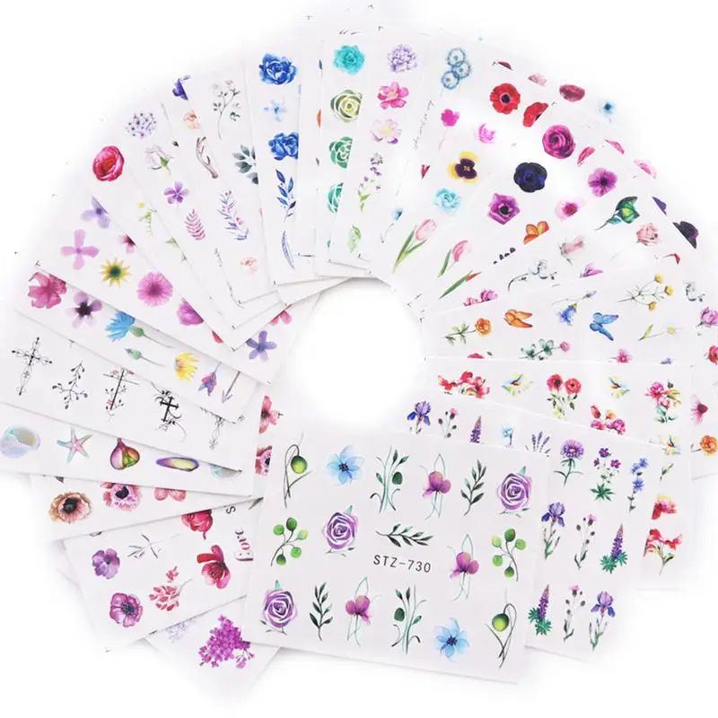 Professional 24 PCS/Sets Manicure Stickers Nail Art Decals Watercolor Ink Floral Butterfly Nail Stickers Easy To Use
Professional 24 PCS/Sets Manicure Stickers Nail Art Decals Watercolor Ink Floral Butterfly Nail Stickers Easy To Use