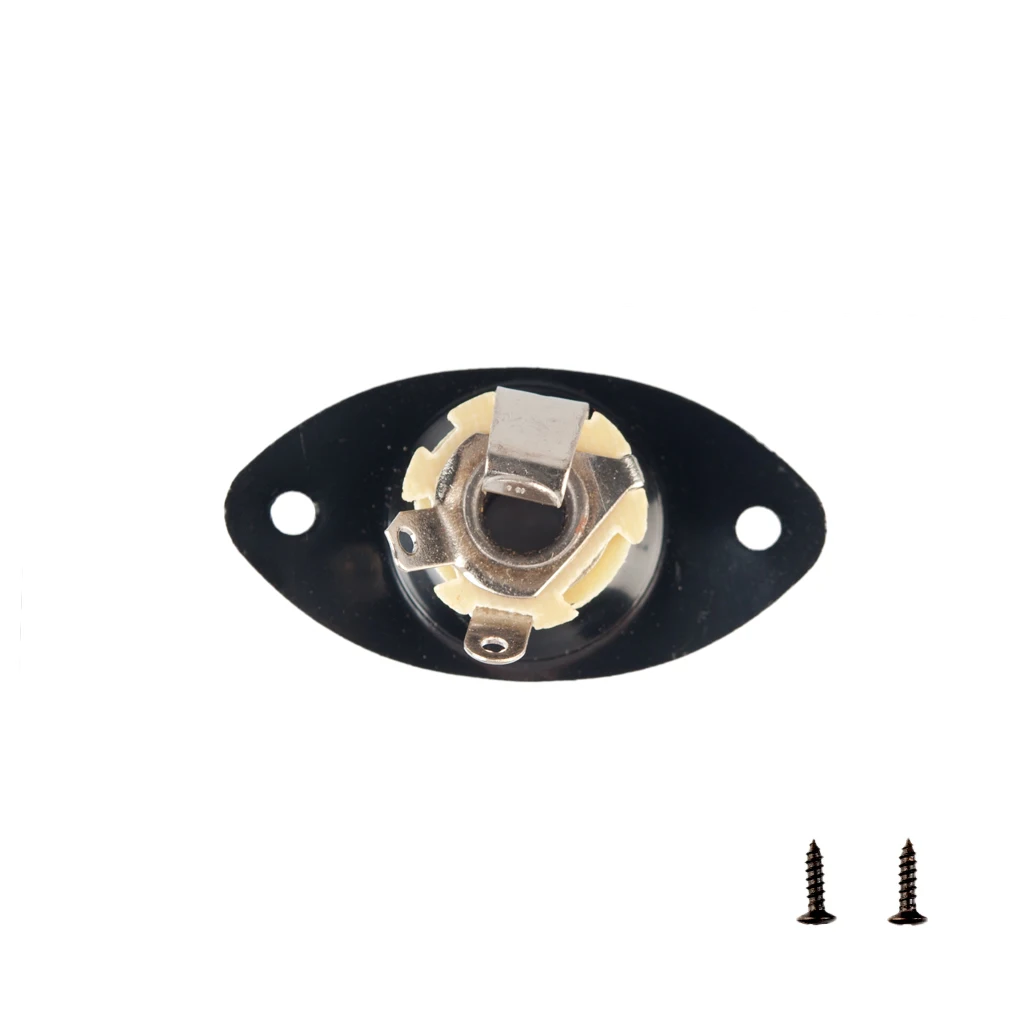 Guitar Jack 1/4" 6.35mm Output Input Socket Cover Plate With 2 Mounting Screws For Oval Style Black
Guitar Jack 1/4" 6.35mm Output Input Socket Cover Plate With 2 Mounting Screws For Oval Style Black