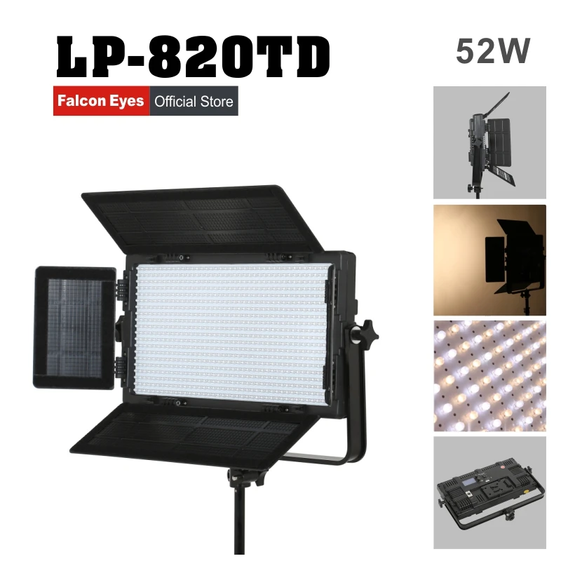 Falconeyes LED Photo Video Light 52W LED studio lighting photo dimmable LED light panel Continuous lighting LP-820TD
Falconeyes LED Photo Video Light 52W LED studio lighting photo dimmable LED light panel Continuous lighting LP-820TD