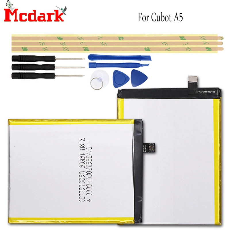 Mcdark For Cubot A5 Battery Replacement High Quality Large Capacity 3000mAh Back Up Bateria For Cubot A5 Smart Phone with Tools
Mcdark For Cubot A5 Battery Replacement High Quality Large Capacity 3000mAh Back Up Bateria For Cubot A5 Smart Phone with Tools