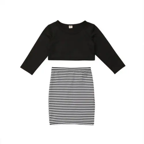 Girl Tops T-shirt Long Sleeve Skirt 2pcs Striped Cotton Baby Girl Set Family Matching Outfit Mother Daughter Clothes Sets 2-6T
Girl Tops T-shirt Long Sleeve Skirt 2pcs Striped Cotton Baby Girl Set Family Matching Outfit Mother Daughter Clothes Sets 2-6T