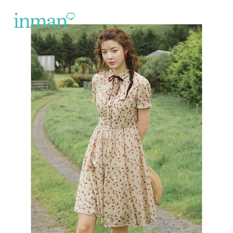 INMAN 2019 Summer New Arrival Turn down Collar Literary Retro Floral Student Style Holiday Slim A-line Women Dress
INMAN 2019 Summer New Arrival Turn down Collar Literary Retro Floral Student Style Holiday Slim A-line Women Dress