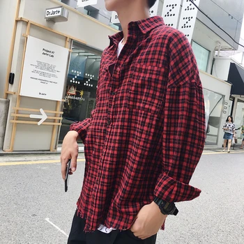 Autumn New Plaid Shirt Men Fashion Printed Casual Shirt Man Streetwear Hip Hop Loose Long-sleeved Shirt Male Clothes M-XL
Autumn New Plaid Shirt Men Fashion Printed Casual Shirt Man Streetwear Hip Hop Loose Long-sleeved Shirt Male Clothes M-XL