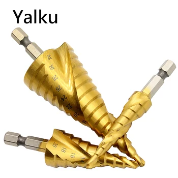 HSS Step Drill Bits Spiral Groove Center Solid Carbide Drill Bits Set Drilling Accessories Titanium Step Cone Metal 4-12/20/32mm
HSS Step Drill Bits Spiral Groove Center Solid Carbide Drill Bits Set Drilling Accessories Titanium Step Cone Metal 4-12/20/32mm