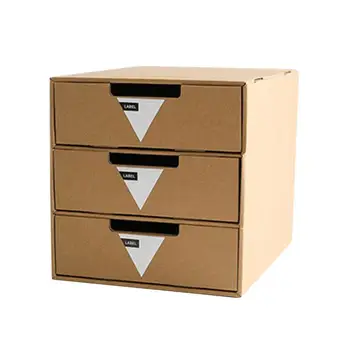 Kraft Paper Desktop Storage Box Drawer Type Stationery Container Document Holder Makeup Organizer (with Triangle Lable)
Kraft Paper Desktop Storage Box Drawer Type Stationery Container Document Holder Makeup Organizer (with Triangle Lable)