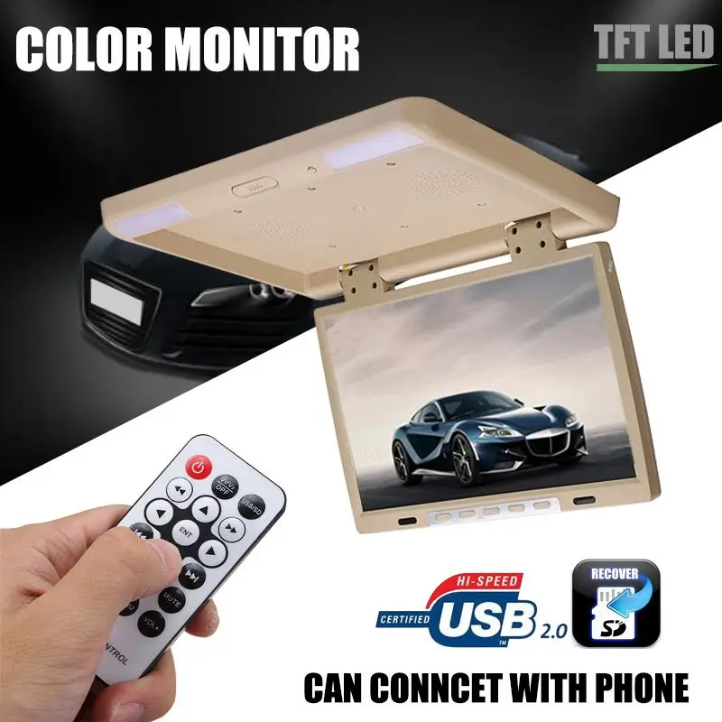 KROAK 15.4'' LCD TFT HDMI Car Ceiling Flip Down Monitor Roof Mount Overhead Player USB
KROAK 15.4'' LCD TFT HDMI Car Ceiling Flip Down Monitor Roof Mount Overhead Player USB