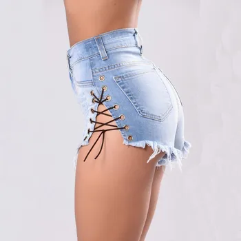 Sexy Summer Women Denim Shorts Black Blue High Waist Ripped Shorts Sexy Club Jeans Tassel Lace Up Bandage Hotpants
Sexy Summer Women Denim Shorts Black Blue High Waist Ripped Shorts Sexy Club Jeans Tassel Lace Up Bandage Hotpants