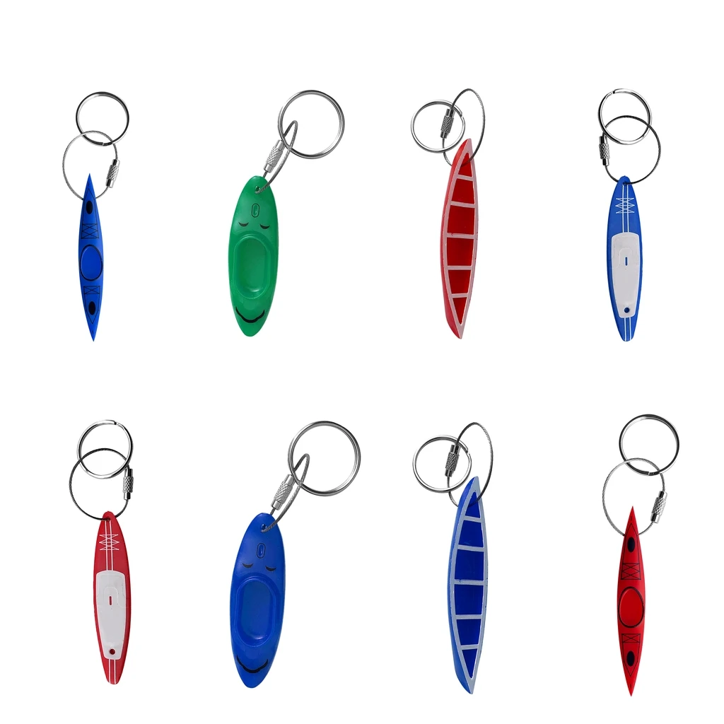 PVC Kayak Keychain Canoe Boat SUP Key Rings Holder Hanging Tool with Stainless Steel Screw Lock Keyrings Split Ring 
PVC Kayak Keychain Canoe Boat SUP Key Rings Holder Hanging Tool with Stainless Steel Screw Lock Keyrings Split Ring