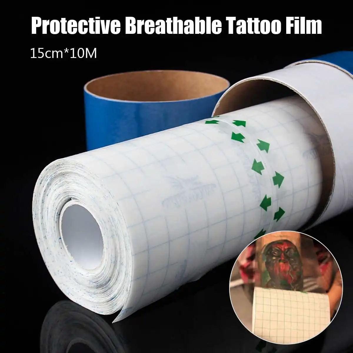 10M Protective Breathable Tattoo Film After Care Tattoo Bandage Solution For Tattoos Waterproof Flexible Supplies Accessories 
10M Protective Breathable Tattoo Film After Care Tattoo Bandage Solution For Tattoos Waterproof Flexible Supplies Accessories