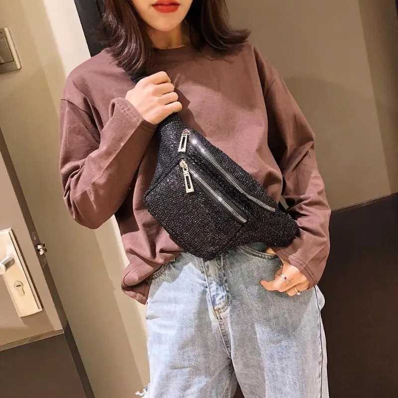 Mesh Shoulder Waist Bags Women PU Leather Glitter Chest Belt Packs Phone Pouch Crossbody Fanny Bags
Mesh Shoulder Waist Bags Women PU Leather Glitter Chest Belt Packs Phone Pouch Crossbody Fanny Bags