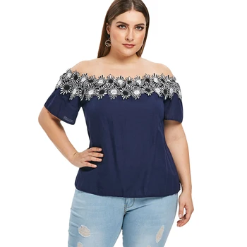 Wipalo Plus Size 5XL Off The Shoulder Applique T-Shirt Women Oversized Top 2019 Summer Fashion Short Sleeves Casual Tee Tops
Wipalo Plus Size 5XL Off The Shoulder Applique T-Shirt Women Oversized Top 2019 Summer Fashion Short Sleeves Casual Tee Tops
