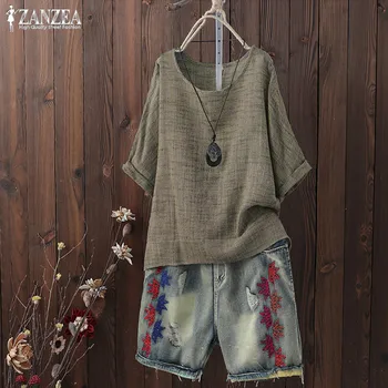 2020 ZANZEA Women Blouse Vintage Summer Tops Casual 3/4 Sleeve Tees Shirts Chemise Female O Neck Kaftan Blusas Oversized 5XL
2020 ZANZEA Women Blouse Vintage Summer Tops Casual 3/4 Sleeve Tees Shirts Chemise Female O Neck Kaftan Blusas Oversized 5XL
