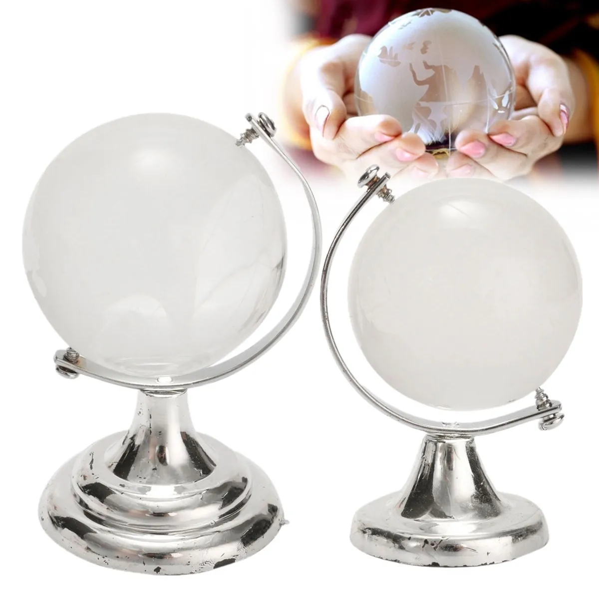 1PCS Transparent Crystal World Globe with Frosted Mapping Glass Clear World Globe Crafts Home Office Figurines Ball Desk Decor
1PCS Transparent Crystal World Globe with Frosted Mapping Glass Clear World Globe Crafts Home Office Figurines Ball Desk Decor