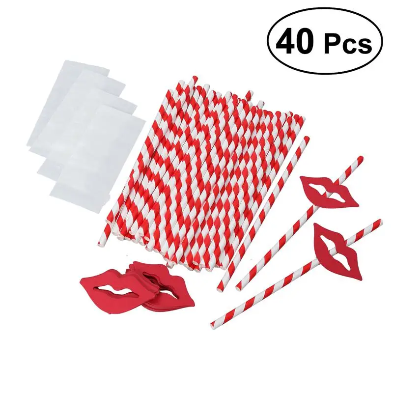 40 PCS Red Lips and Paper Straws Decorative Cocktail Drinking Straws for Graduation Party Decoration Supplies
40 PCS Red Lips and Paper Straws Decorative Cocktail Drinking Straws for Graduation Party Decoration Supplies