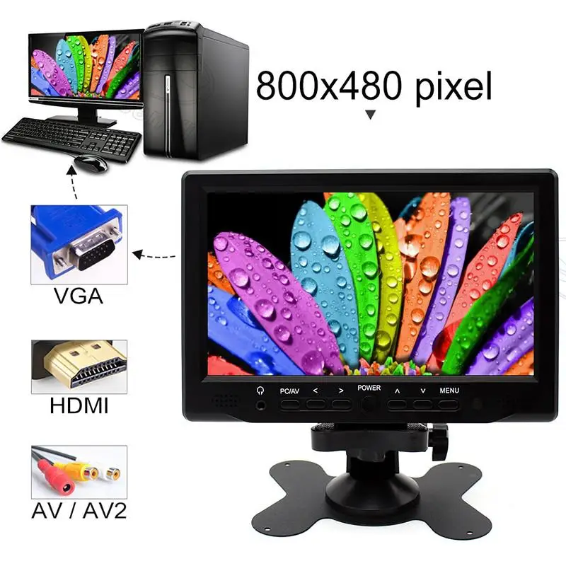DSstyles Portable Mini 7 Inch HDMI VGA Display Screen Car Rearview TV/DVD Display LCD Monitor
DSstyles Portable Mini 7 Inch HDMI VGA Display Screen Car Rearview TV/DVD Display LCD Monitor