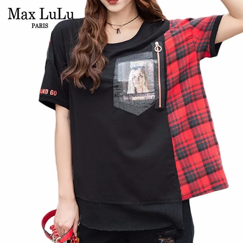 Max LuLu 2019 Summer Korean Fashion Sexy Clothes Ladies Mesh Tops Womens Gothic Plaid T-shirt Harajuku Zipper Kawaii Tee Shirts
Max LuLu 2019 Summer Korean Fashion Sexy Clothes Ladies Mesh Tops Womens Gothic Plaid T-shirt Harajuku Zipper Kawaii Tee Shirts