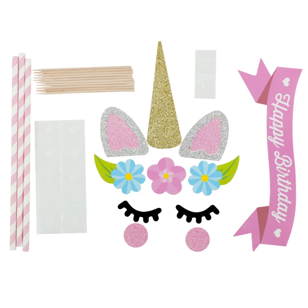 DIY Unicorn Cake Flag Shaped Birthday Decoration Set Lovely and Wonderful Cake Tools Exquisite Bakeware for Home / Cake Shop
DIY Unicorn Cake Flag Shaped Birthday Decoration Set Lovely and Wonderful Cake Tools Exquisite Bakeware for Home / Cake Shop