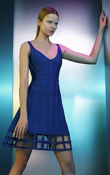 Top Quality Hl Sleeveless Blue Black A-line Knee Length Hollow Out Rayon Bandage Dress Sheath Party Dress
Top Quality Hl Sleeveless Blue Black A-line Knee Length Hollow Out Rayon Bandage Dress Sheath Party Dress