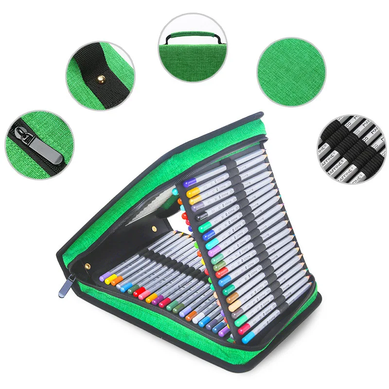 Portable 120 Holes Large Capacity Pencil Case Holder Colored Oxford Cloth Pencil Bag For Student Gifts School Art Supplies
Portable 120 Holes Large Capacity Pencil Case Holder Colored Oxford Cloth Pencil Bag For Student Gifts School Art Supplies