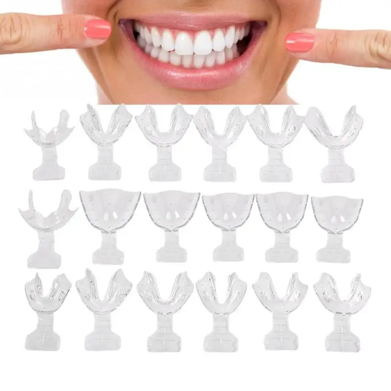18pcs Dental Trays Frame Cut Back Edental Jaw Sterilize 135degree Dental dentures tooth false Tool
18pcs Dental Trays Frame Cut Back Edental Jaw Sterilize 135degree Dental dentures tooth false Tool