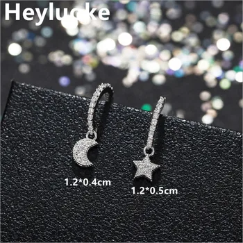 Cute Petite Korean Style Tibetan Sliver Small Mini Cute Luxury Moon Star CZ Stones Stud Earrings for Women female Studs Jewelry
Cute Petite Korean Style Tibetan Sliver Small Mini Cute Luxury Moon Star CZ Stones Stud Earrings for Women female Studs Jewelry