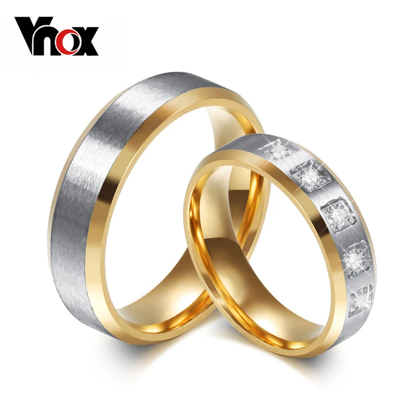 Vnox 316l Stainless Steel Rings For Women Men Gold-color Wedding Engagement Rings USA Size
Vnox 316l Stainless Steel Rings For Women Men Gold-color Wedding Engagement Rings USA Size