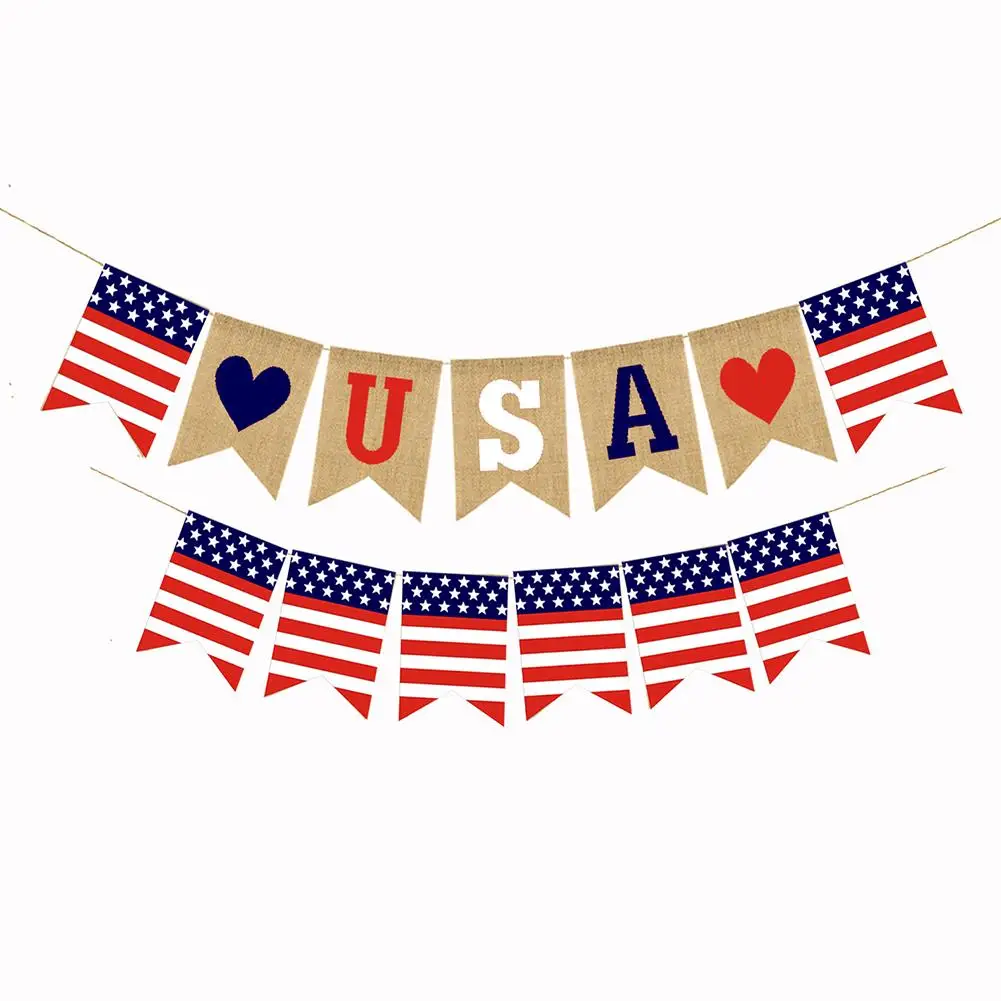2 Pieces Independence Day Burlap Banner American Bunting Banner Garland with Blue and Red Start for 4th of July Decoration
2 Pieces Independence Day Burlap Banner American Bunting Banner Garland with Blue and Red Start for 4th of July Decoration