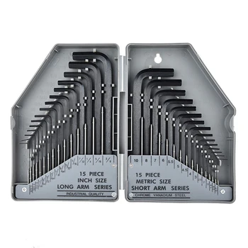 Allen Wrench & Hex Key 30pc Set METRIC & SAE Standard Short Long Arm Auto Repair Hand Tools Set For Home Car Bicycle
Allen Wrench & Hex Key 30pc Set METRIC & SAE Standard Short Long Arm Auto Repair Hand Tools Set For Home Car Bicycle