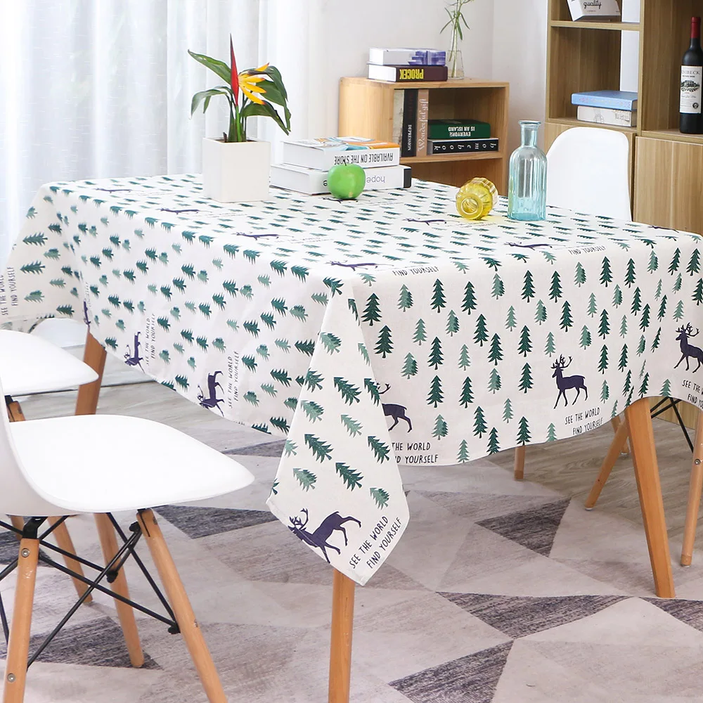 Rectangle Cotton Linen Table Cloth Wrinkle Free Anti-Fading Tablecloth Durable Washable Dust-Proof Tablecloths Home Essential 
Rectangle Cotton Linen Table Cloth Wrinkle Free Anti-Fading Tablecloth Durable Washable Dust-Proof Tablecloths Home Essential