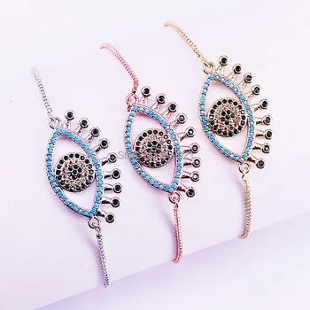 10Pcs Fashion New Style Micro Pave Cubic Zirconia CZ Eye Connector charm adjustable slide chain bracelets for women
10Pcs Fashion New Style Micro Pave Cubic Zirconia CZ Eye Connector charm adjustable slide chain bracelets for women