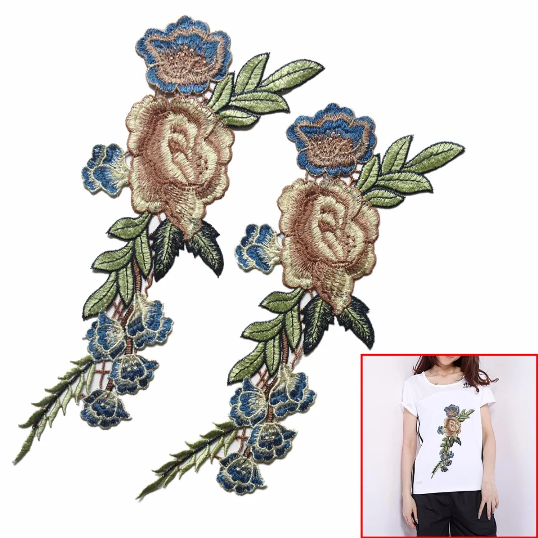 New 1 Pair Embroidery Rose Flower Sew On Patch Badge Jeans Dress Applique DIY Craft For Clothes Bags Hat Clothing Accessories
New 1 Pair Embroidery Rose Flower Sew On Patch Badge Jeans Dress Applique DIY Craft For Clothes Bags Hat Clothing Accessories