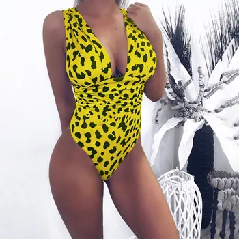 2019 Summer Women Bodysuits Sexy Rompers Leopard Dot Printed Bodysuit Deep V-neck Beach Backless Jumpsuit
2019 Summer Women Bodysuits Sexy Rompers Leopard Dot Printed Bodysuit Deep V-neck Beach Backless Jumpsuit