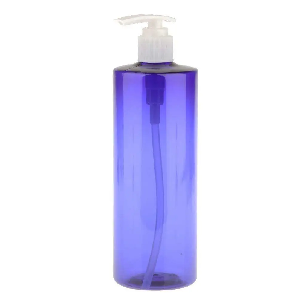 

500ml Liquid Soap Dispenser Empty Lotion Pump Bottle Refillable Plastic Bottle blue purple for homemade lotions detergent