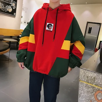 2019 Spring New Men's Youth Korean Version Of Harajuku Style Couple Long-sleeved Loose Stitching Contrast Color Hooded
2019 Spring New Men's Youth Korean Version Of Harajuku Style Couple Long-sleeved Loose Stitching Contrast Color Hooded