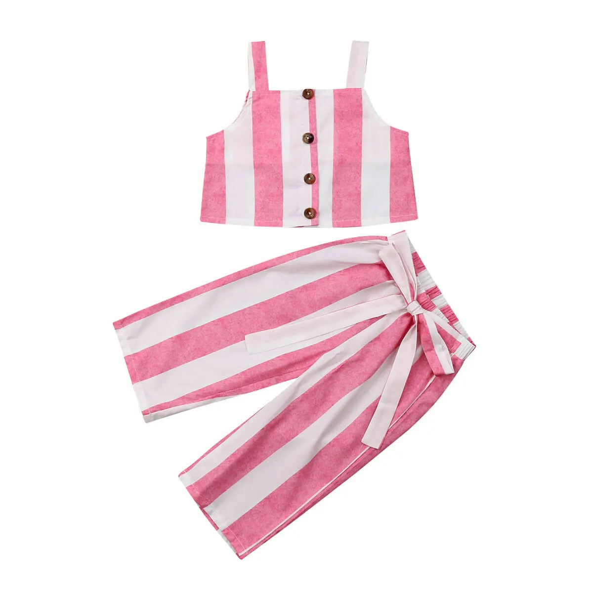 Fashion Toddler Kids Baby Girl Striped Clothes Strap Tank Tops Wide Leg Pant Trouser 2PCS Outfits Girls Clothing Set
Fashion Toddler Kids Baby Girl Striped Clothes Strap Tank Tops Wide Leg Pant Trouser 2PCS Outfits Girls Clothing Set