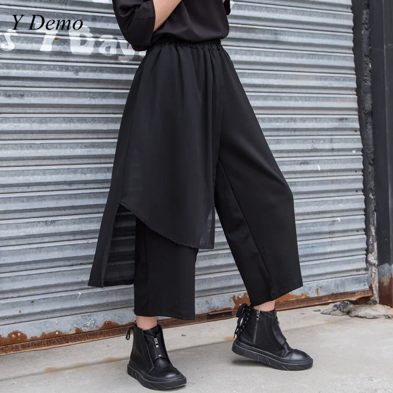 Spring New Split Skirt Asymmetry Pants Women Casual Chiffon Patchwork Ankle-length Pants
Spring New Split Skirt Asymmetry Pants Women Casual Chiffon Patchwork Ankle-length Pants