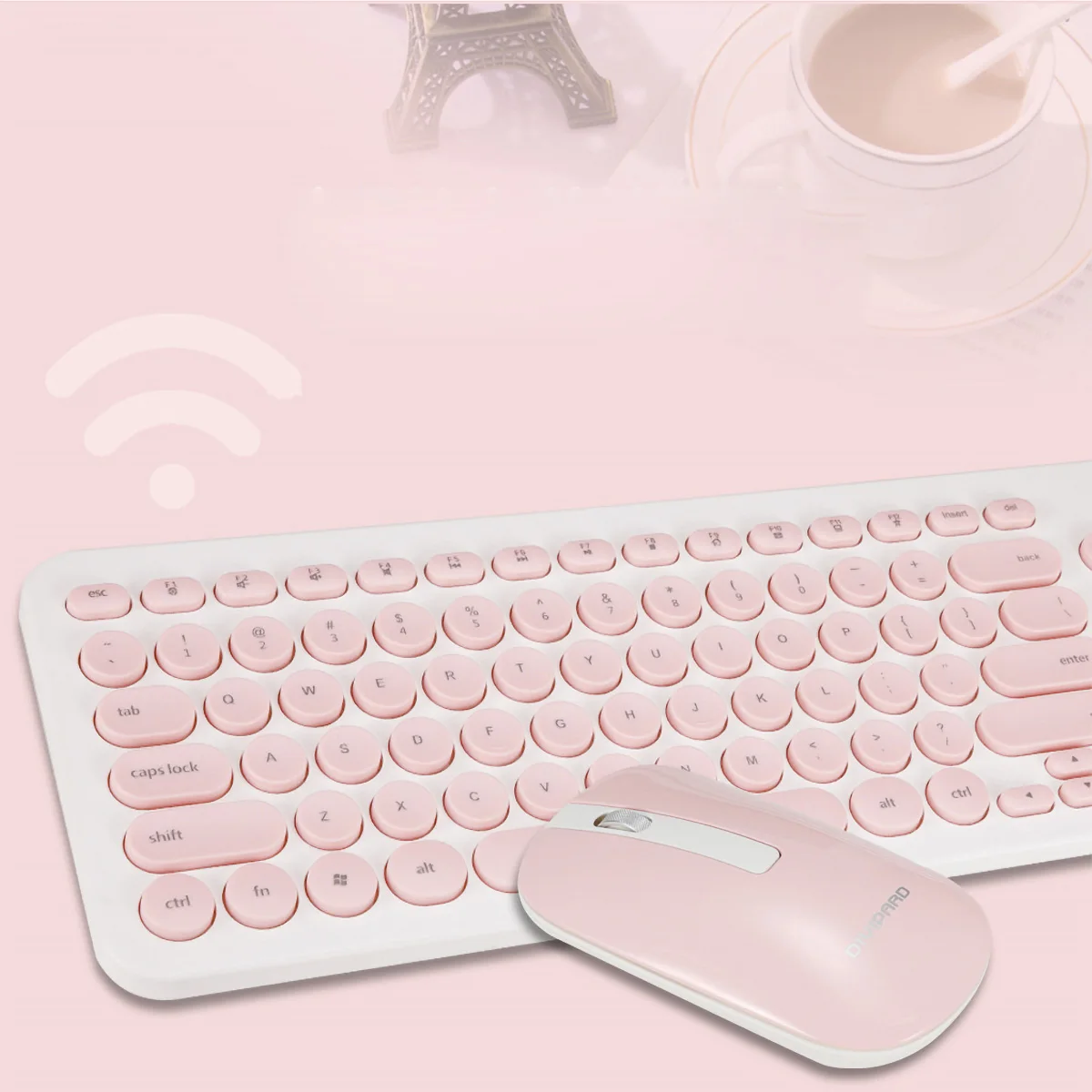 Wireless 1600DP Mouse & 2.4G Keyboard Set Mini Silent Micro-motion Button For Desktop Computer Notebook Office Supplies Pink
Wireless 1600DP Mouse & 2.4G Keyboard Set Mini Silent Micro-motion Button For Desktop Computer Notebook Office Supplies Pink