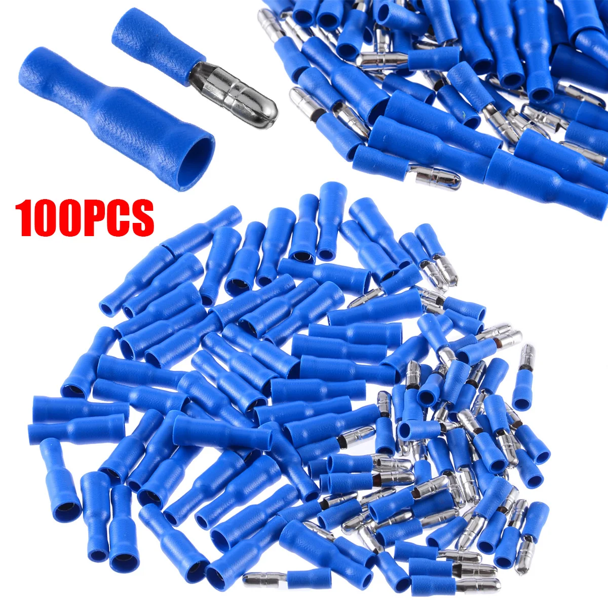 Mayitr 100Pcs/set Blue Assorted Insulated Crimp Terminal Connector Insulated Electrical Crimp Terminal Connectors Wiring Cable
Mayitr 100Pcs/set Blue Assorted Insulated Crimp Terminal Connector Insulated Electrical Crimp Terminal Connectors Wiring Cable
