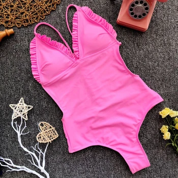 Women One Piece Swimsuit Ruffle Bikini Push Up Padded Swimwear Solid Swimsuit Backless Swimwear Ladies Bathing Suits Beachwear
Women One Piece Swimsuit Ruffle Bikini Push Up Padded Swimwear Solid Swimsuit Backless Swimwear Ladies Bathing Suits Beachwear