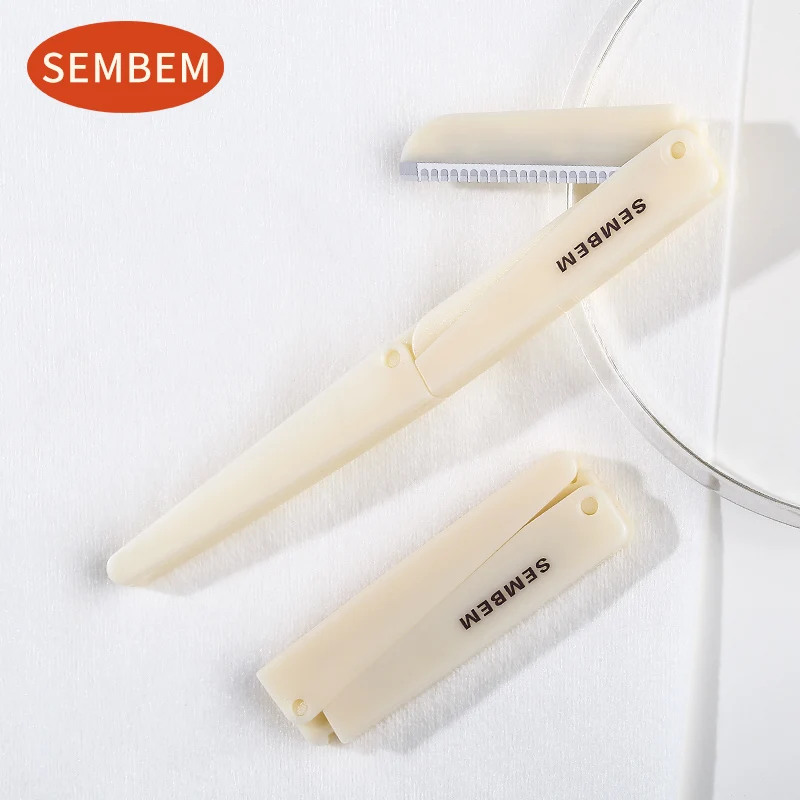 SEMBEM 2PCS Folding Eyebrow Trimmer Pocket Foldable Stainless Steel Eyebrow Blade Trimming Knife Portable Hair Removal Trimmer
SEMBEM 2PCS Folding Eyebrow Trimmer Pocket Foldable Stainless Steel Eyebrow Blade Trimming Knife Portable Hair Removal Trimmer