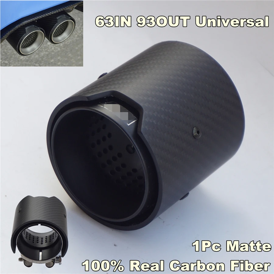 1 Piece Matte Carbon Fiber Exhaust tip 63MM INLET OD 93MM OUTLET OD for BMW M Performance
1 Piece Matte Carbon Fiber Exhaust tip 63MM INLET OD 93MM OUTLET OD for BMW M Performance