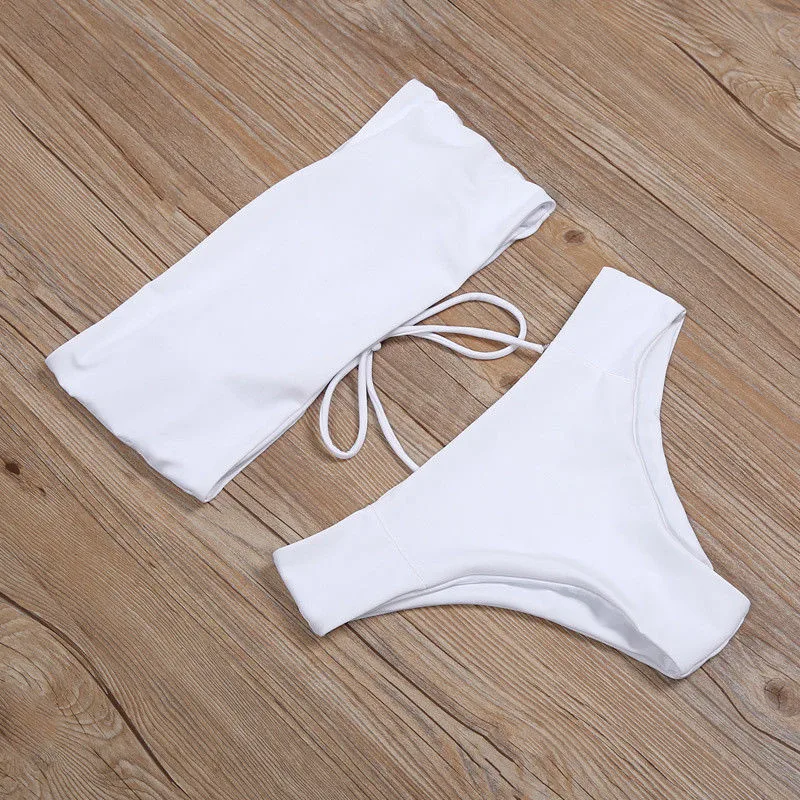 High Leg Bandeau bikini set Swimwear female two pieces swimsuit High Waist Bikini Women Bathing Suit biquini
High Leg Bandeau bikini set Swimwear female two pieces swimsuit High Waist Bikini Women Bathing Suit biquini