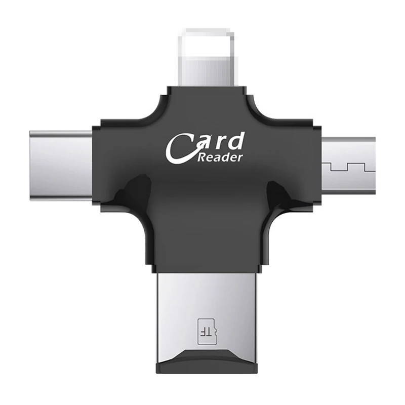 4In1 Type-C/Micro-USB/Usb 2.0 Memory Card Reader Micro-Sd Tf Card Reader Adapter For Android Ipad Iphone X/8/7Otg Cardreader(B
4In1 Type-C/Micro-USB/Usb 2.0 Memory Card Reader Micro-Sd Tf Card Reader Adapter For Android Ipad Iphone X/8/7Otg Cardreader(B