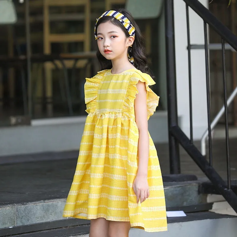 Yellow Ruffles Sleeveless Summer Infant Dress Baby Big Girls Cotton Knee Length Party Dresses Kids Sundress Children Clothing
Yellow Ruffles Sleeveless Summer Infant Dress Baby Big Girls Cotton Knee Length Party Dresses Kids Sundress Children Clothing