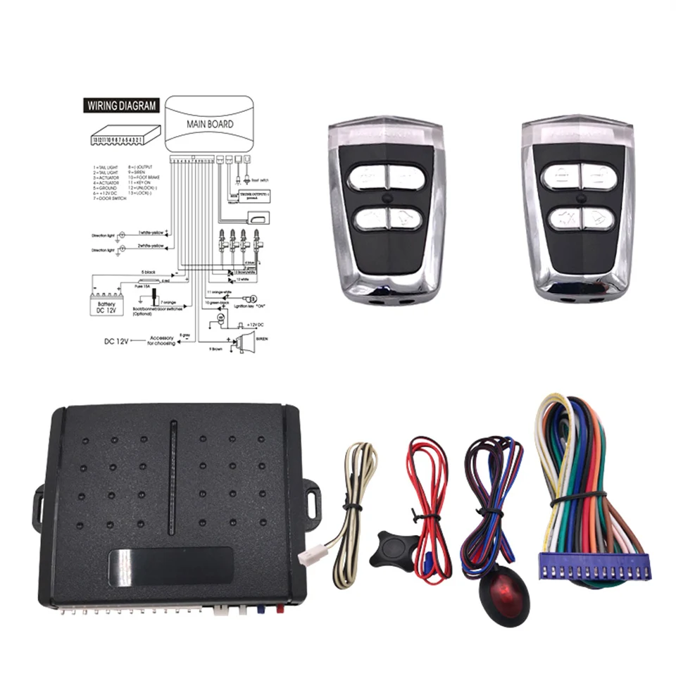 Car Alarm System 13P Car Auto Remote Central Kit Door Lock Locking System With Key Central Locking with Remote Control
Car Alarm System 13P Car Auto Remote Central Kit Door Lock Locking System With Key Central Locking with Remote Control